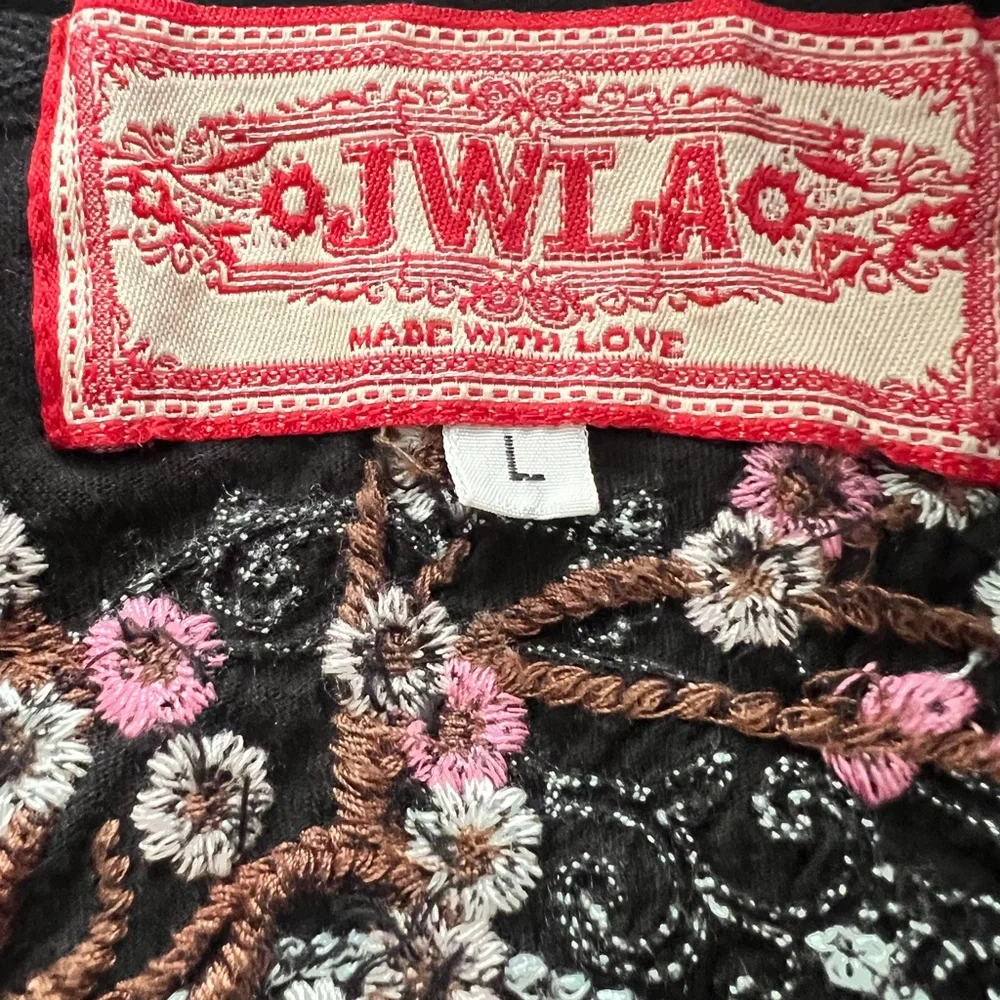 JOHNNY WAS LA Osaka knit embroidered shirt dress size Large - Picture 8 of 13